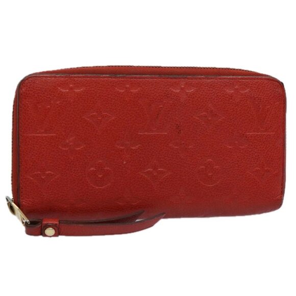 LOUIS VUITTON Monogram Empreinte Zippy Wallet Red - Picture 1 of 16